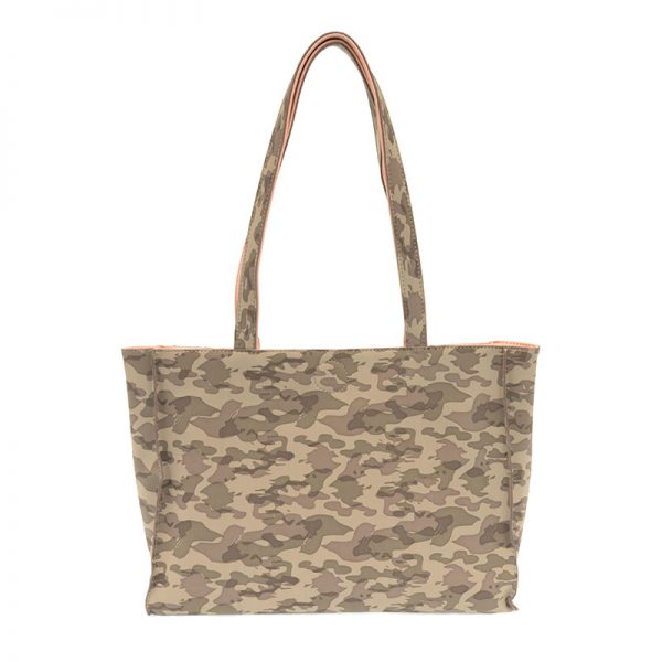 Reversible Tote in Grey Camo/Pink