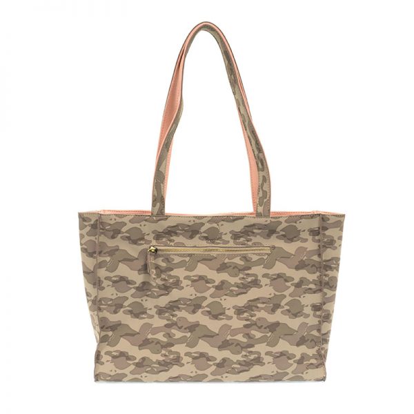Reversible Tote in Grey Camo/Pink