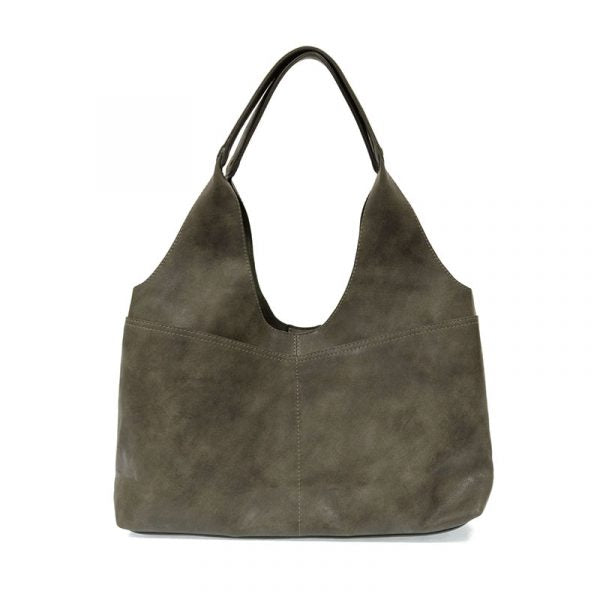 Val Four Pocket Hobo Bag in Khaki