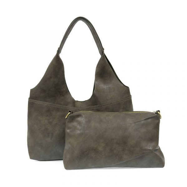 Val Four Pocket Hobo Bag in Khaki