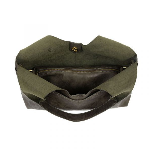 Val Four Pocket Hobo Bag in Khaki
