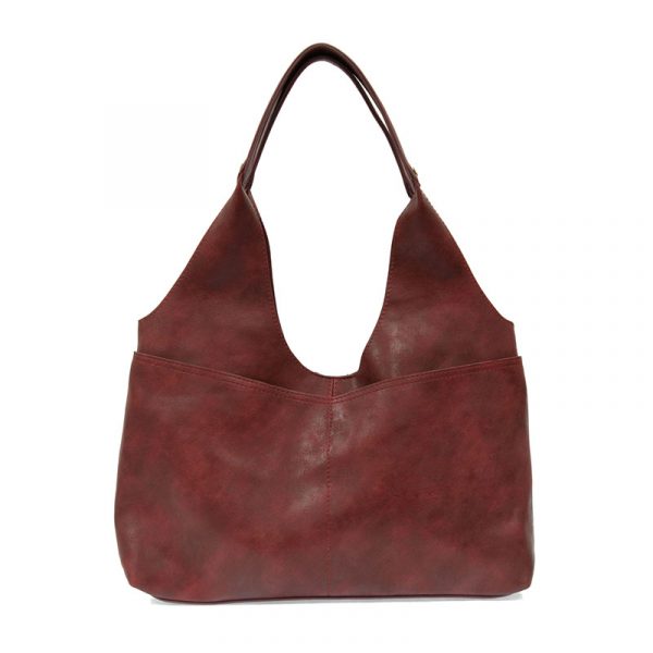 Val Four Pocket Hobo Bag in Sangria
