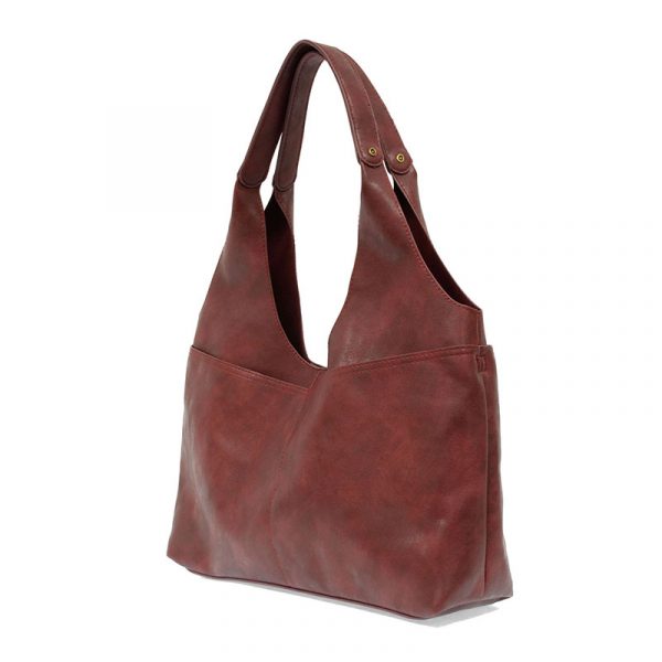 Val Four Pocket Hobo Bag in Sangria