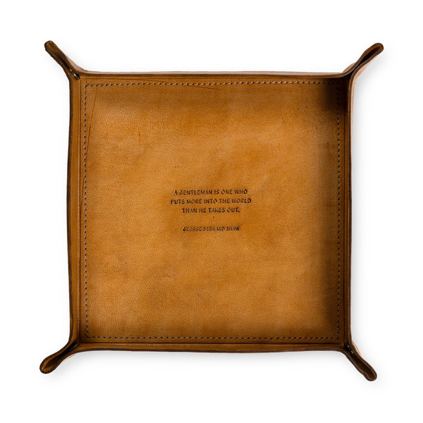 Leather Catchall - A Gentleman Is One Who Puts More (George Bernard Shaw)