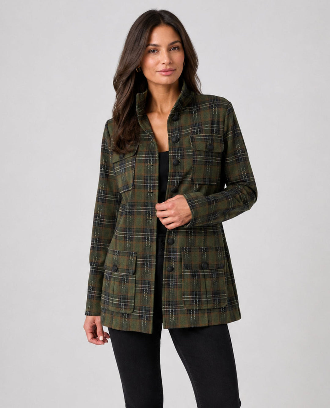Funnel Field Jacket in Olive