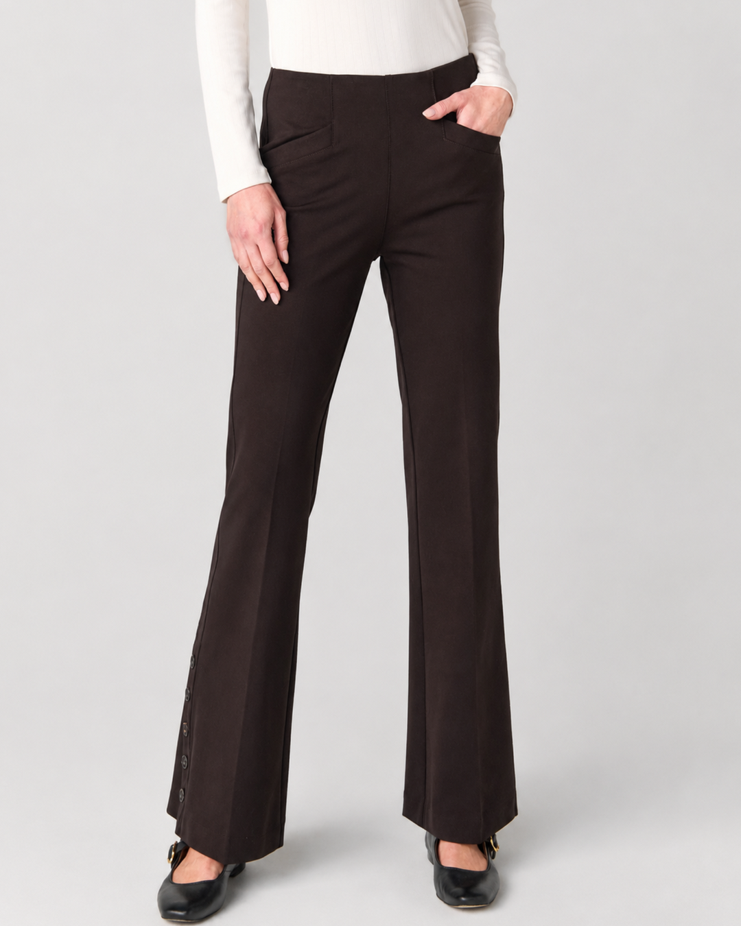Stella Pull-On Flare in Truffle