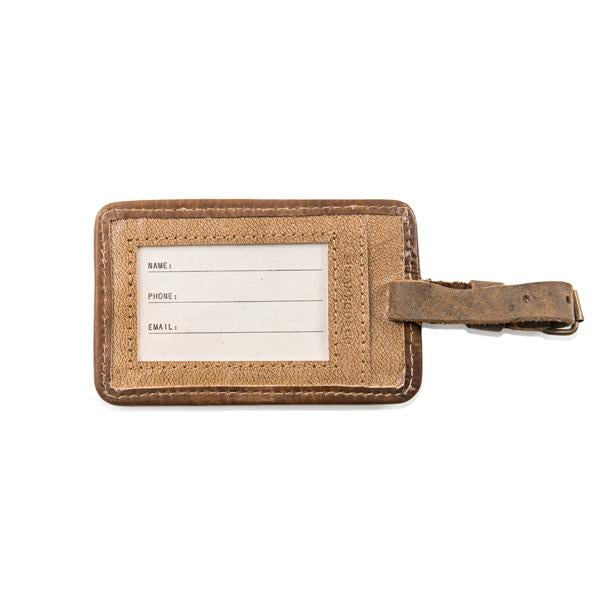 Cheshire Cat Leather Luggage Tag 5”x3"