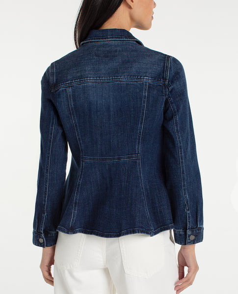 Fit & Flare Denim Trucker Jacket