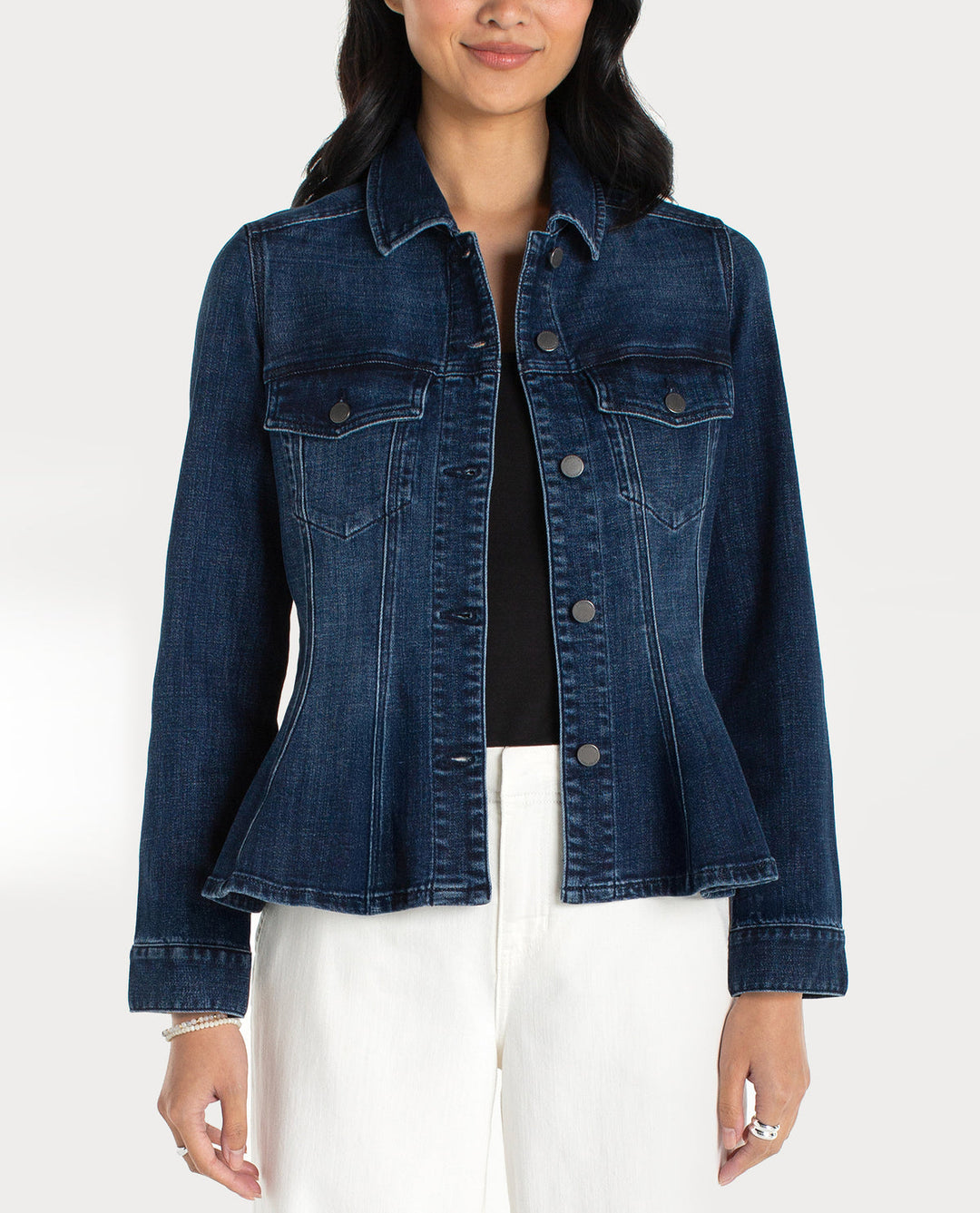 Fit & Flare Denim Trucker Jacket