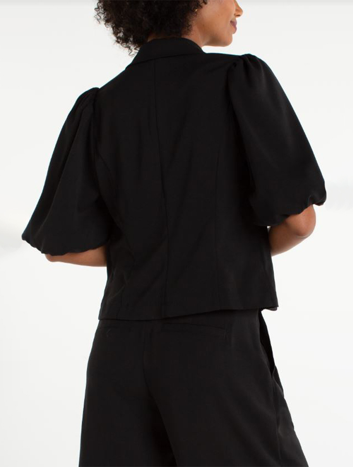 Balloon/Puff Sleeve Black Blazer