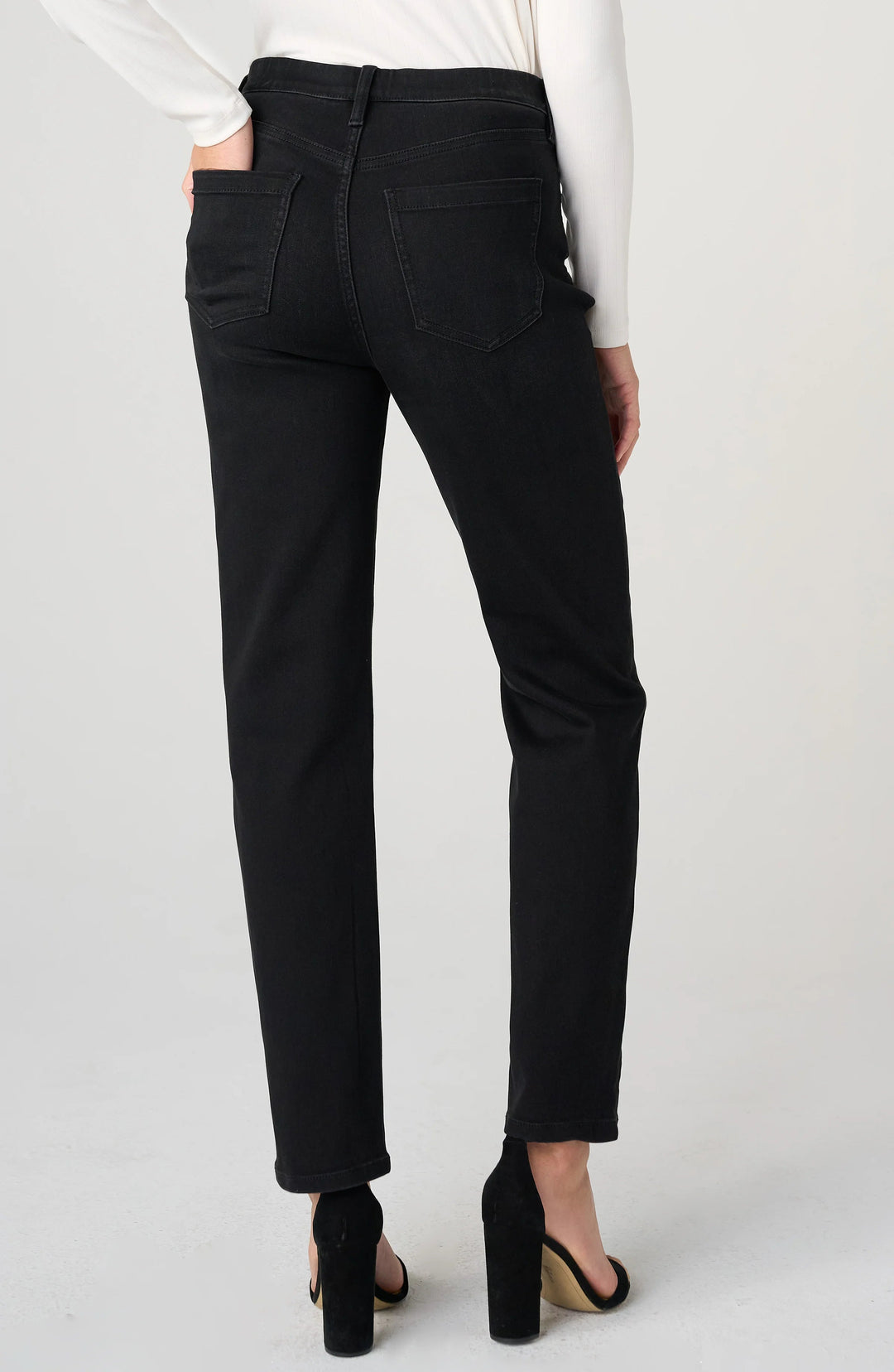 Rowan High Rise Slim With Comfort Waist in Crow Stone