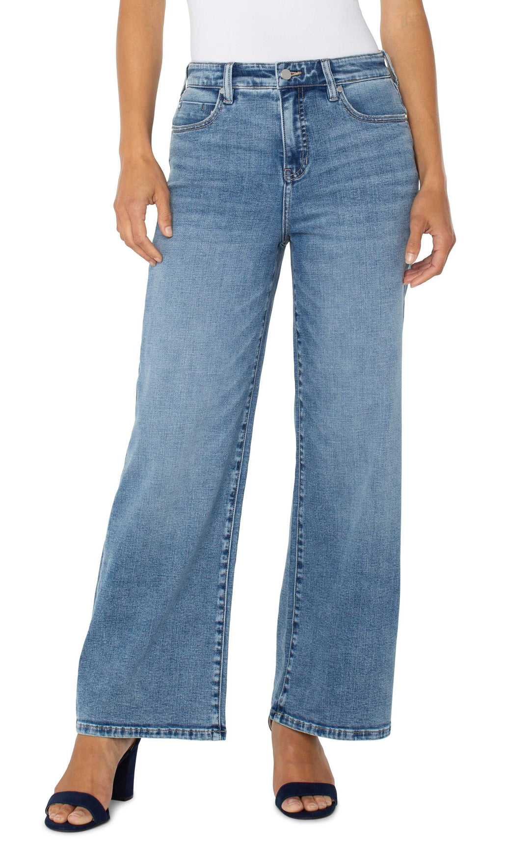 Stride Hi-rise Wide Leg in Carbon Canyon