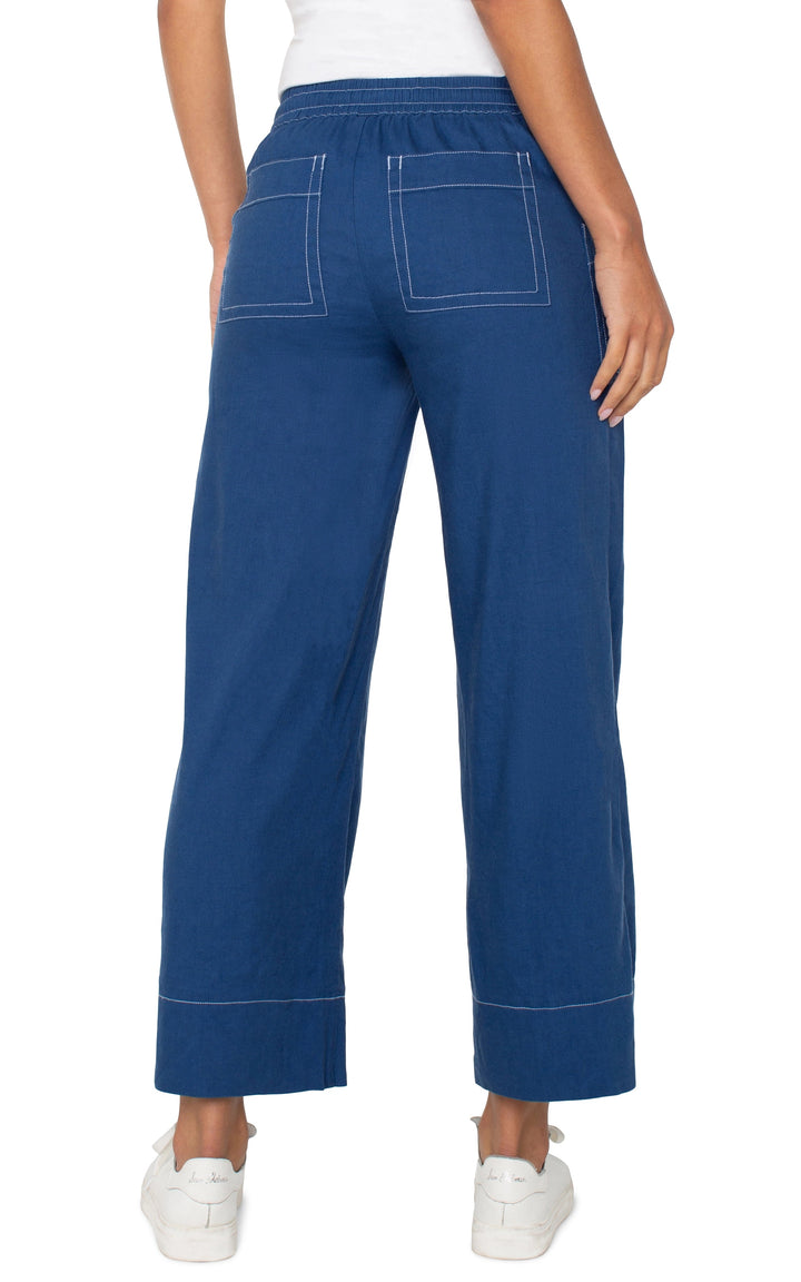 Wide Leg Pant in Blue