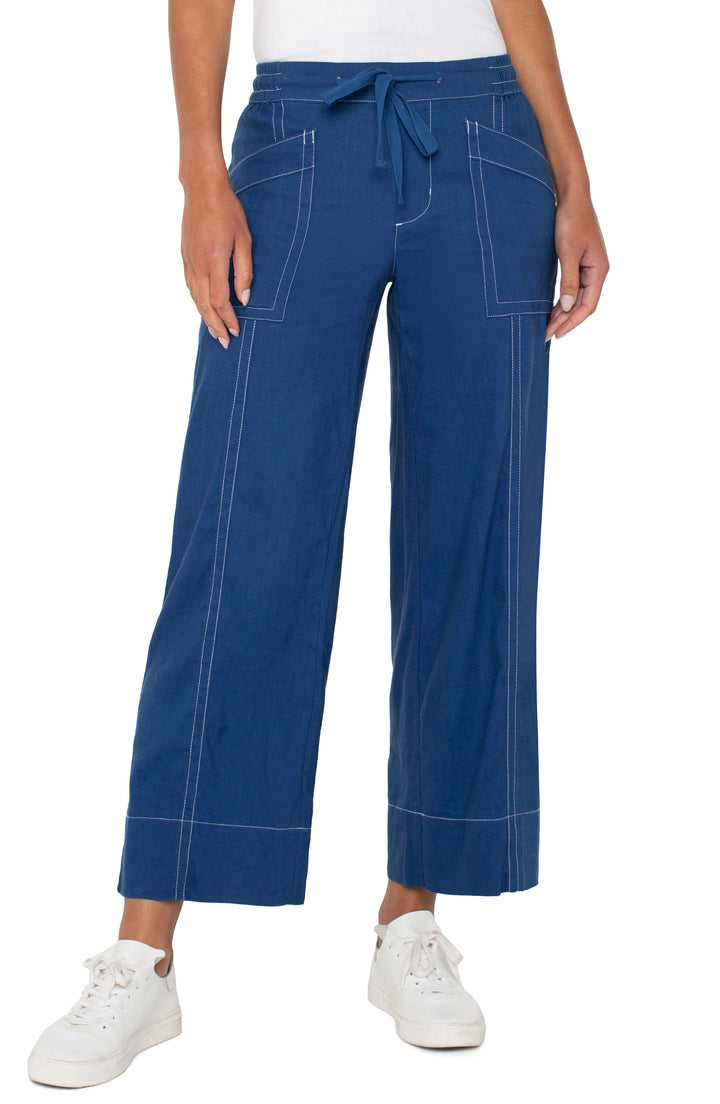 Wide Leg Pant in Blue