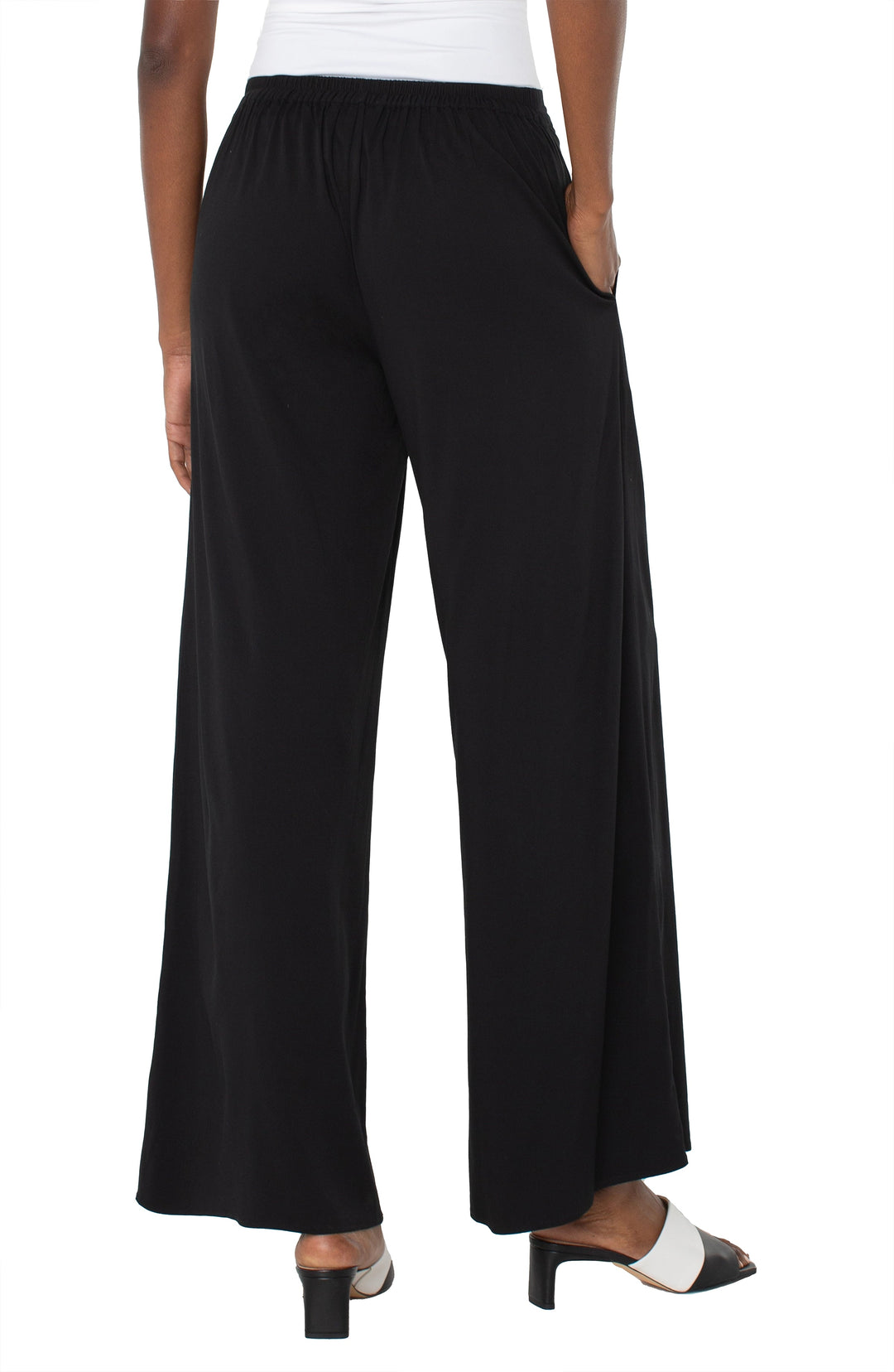 Pull-on Palazzo Pant in Black