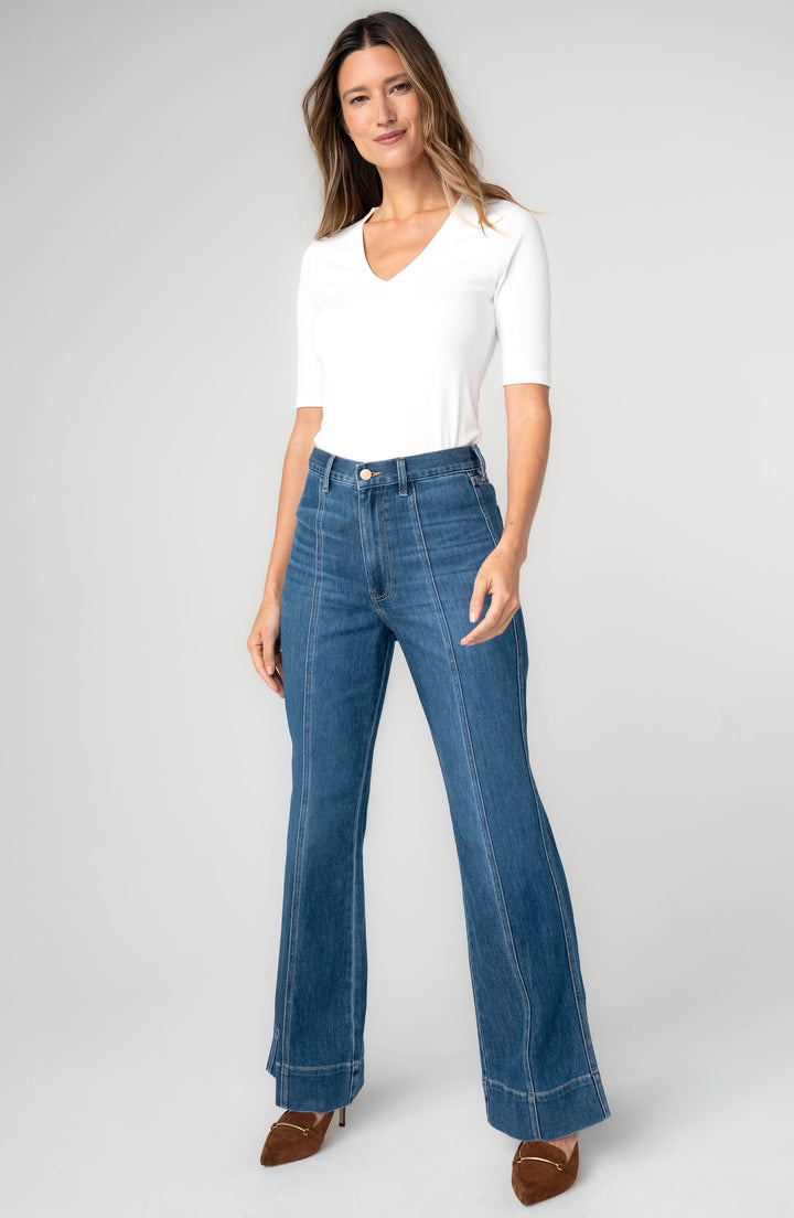 Relaxed High Rise Seamed Bootcut in Bayshore