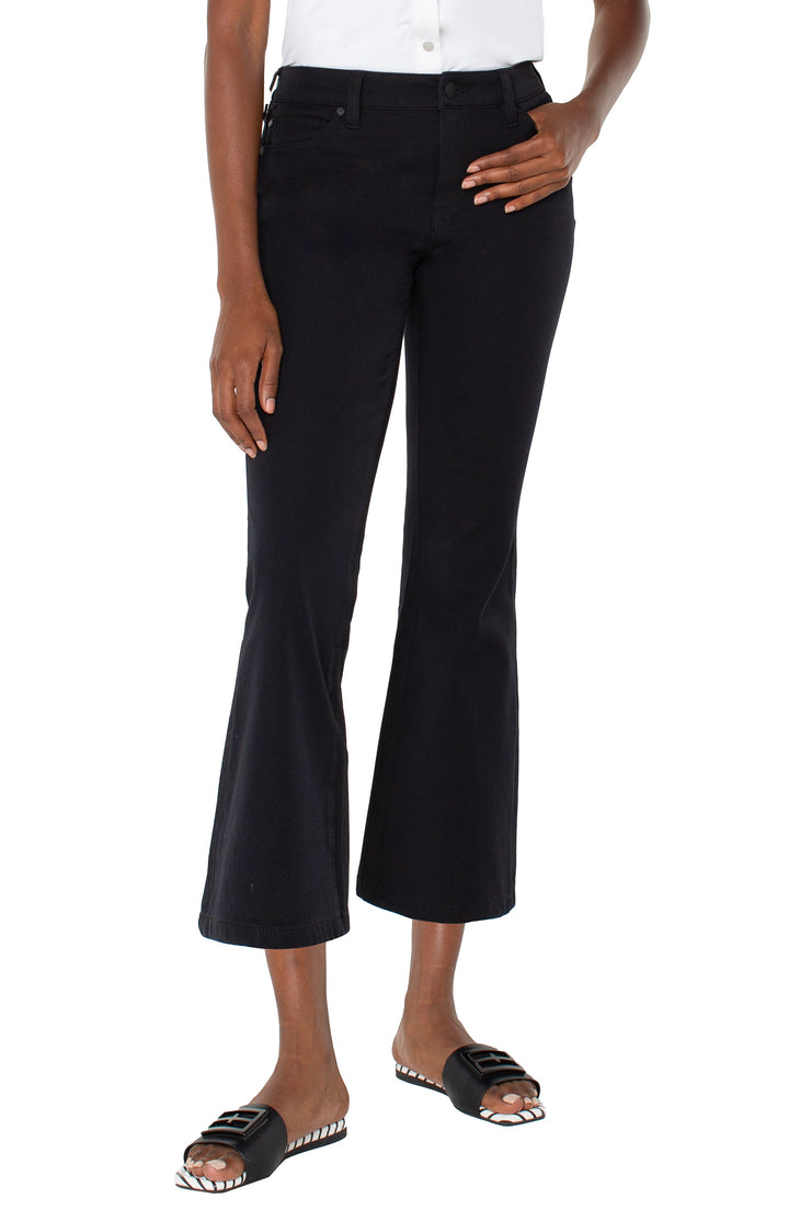 Hannah Crop Flare in Black