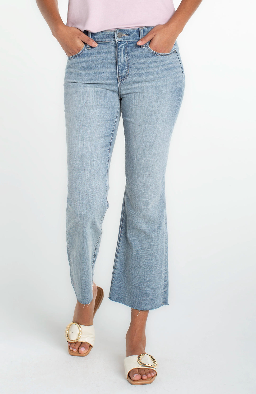 Hannah Crop Flare With Cut Hem in Temescal