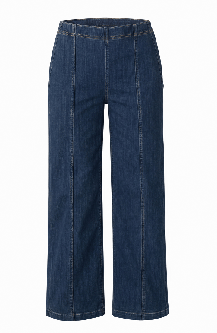 High Rise Pull-on Wide Leg W/ Seam Detail in Crosswind