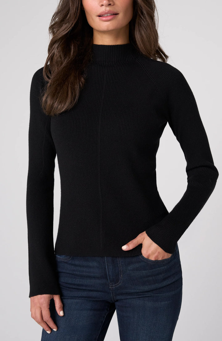 Long Sleeve Turtleneck Sweater in Black