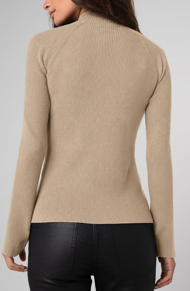 Long Sleeve Turtleneck Sweater in Harvest Khaki