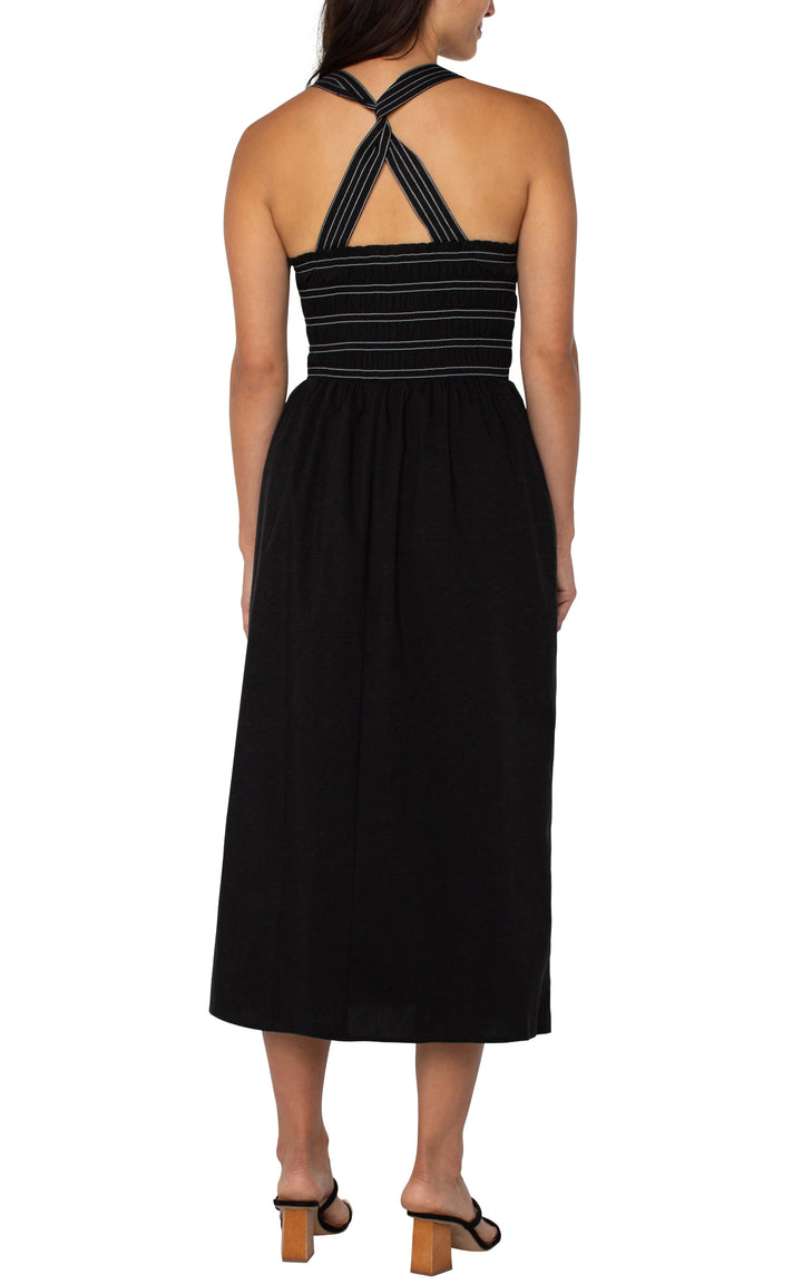 Sleeveless Midi Dress in Black