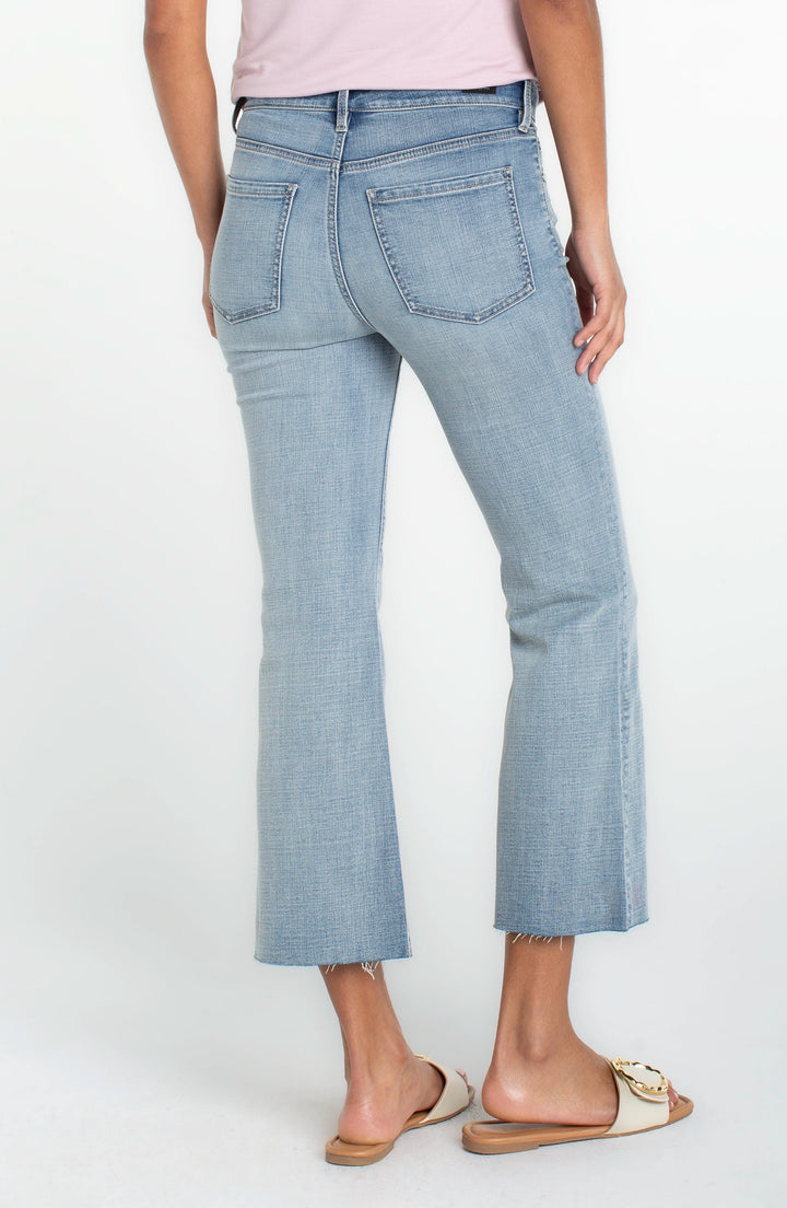 Hannah Crop Flare With Cut Hem in Temescal