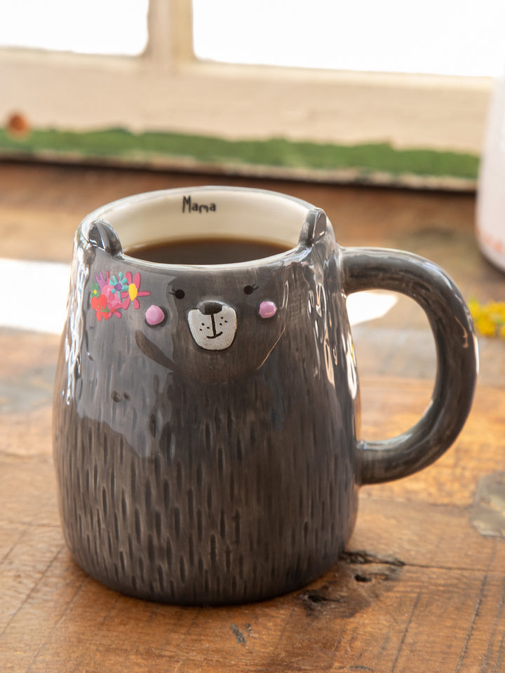 Folk Art Coffee Mug - Mimi the Mama Bear