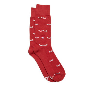 Socks that Stop Violence Against Women in Red