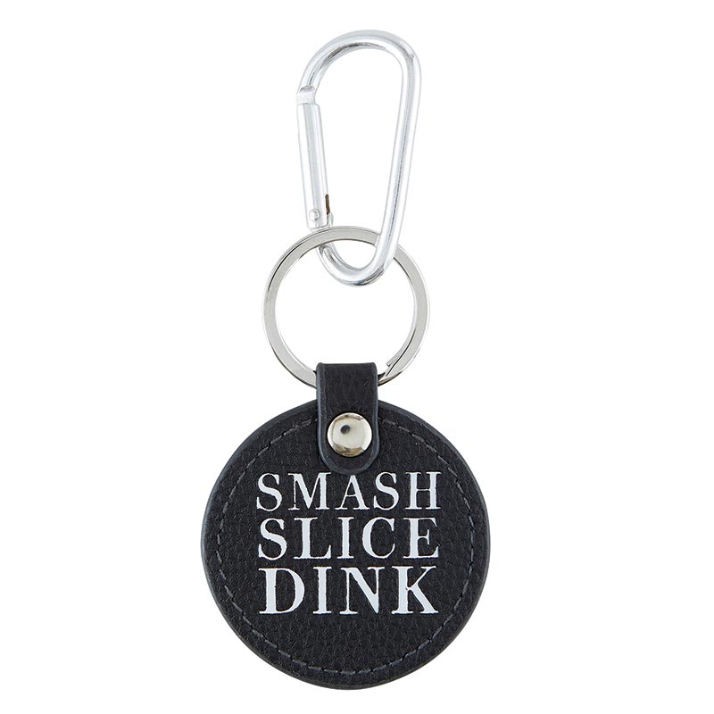 Smash Slice Dink - Round Leather Keychain