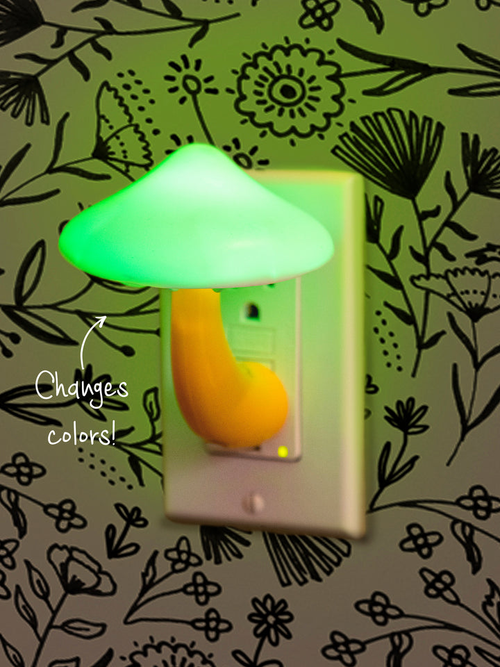 Mushroom LED Night Light in Yellow