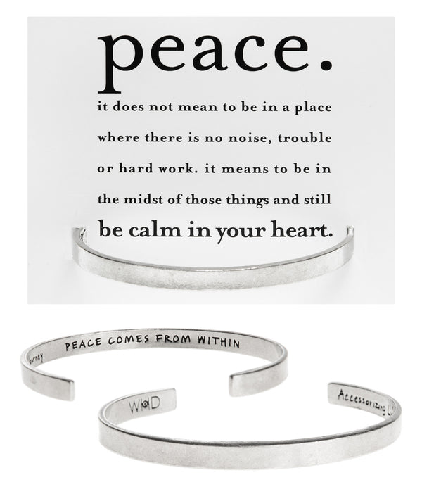 peace quotable cuff