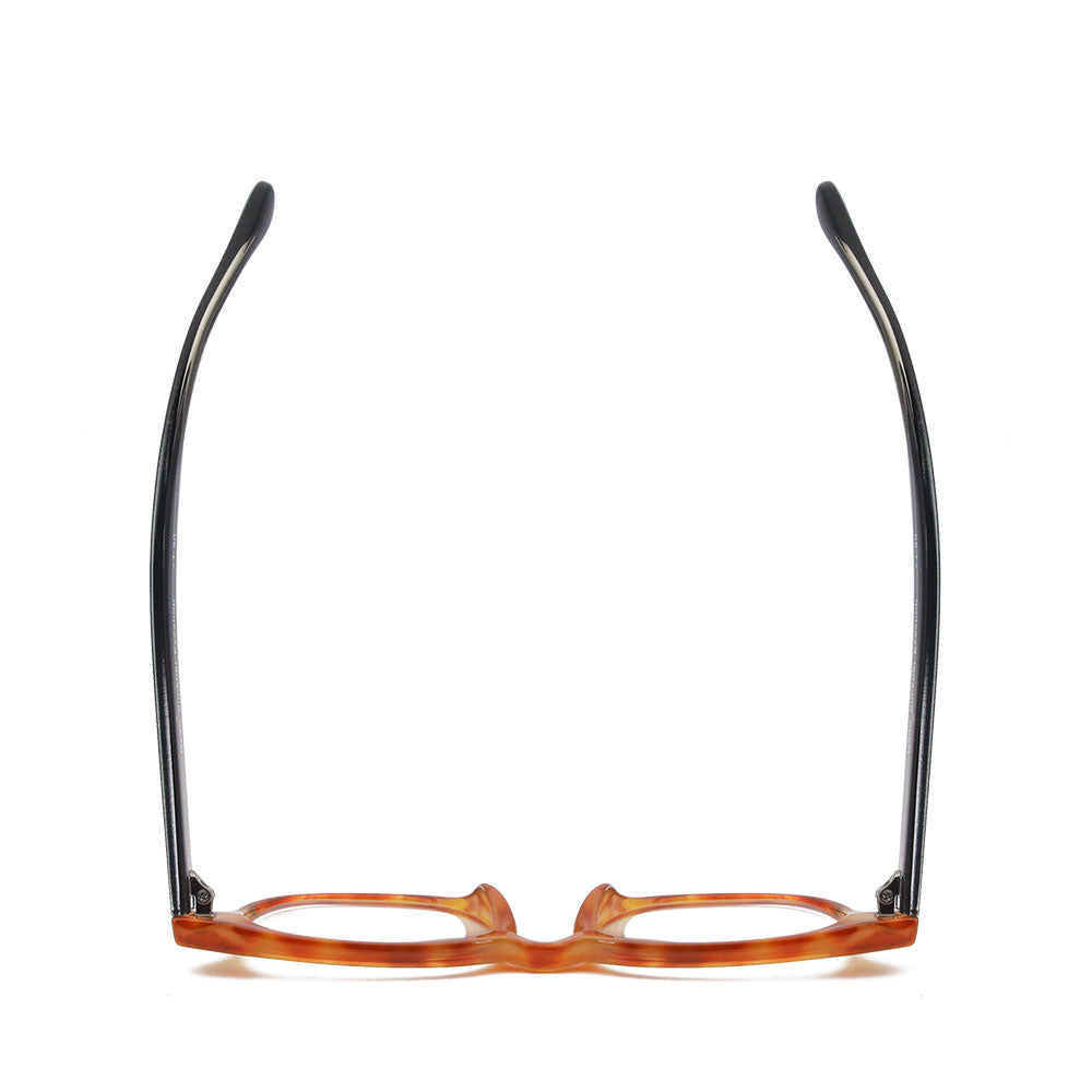 Rey Blue Light Blocking Readers in Amber Tort/Black