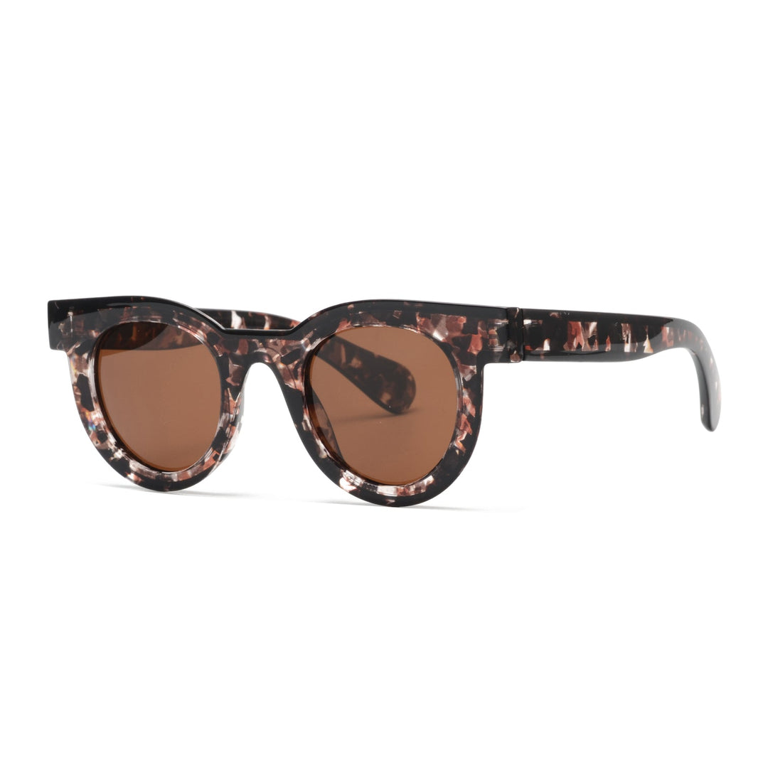 Milo Polarized Sunglasses in Crackled Brown