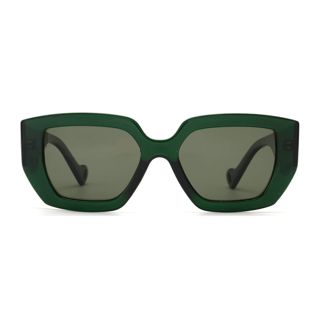 Nyla Polarized Sunglasses in Dark Forest Green