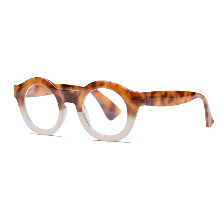 Taylor Blue Light Blocking Readers in Amber Tort/Ivory