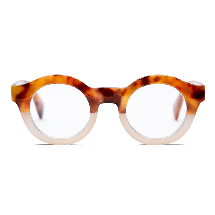 Taylor Blue Light Blocking Readers in Amber Tort/Ivory