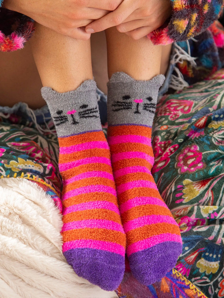 Cozy Socks - Grey Cat