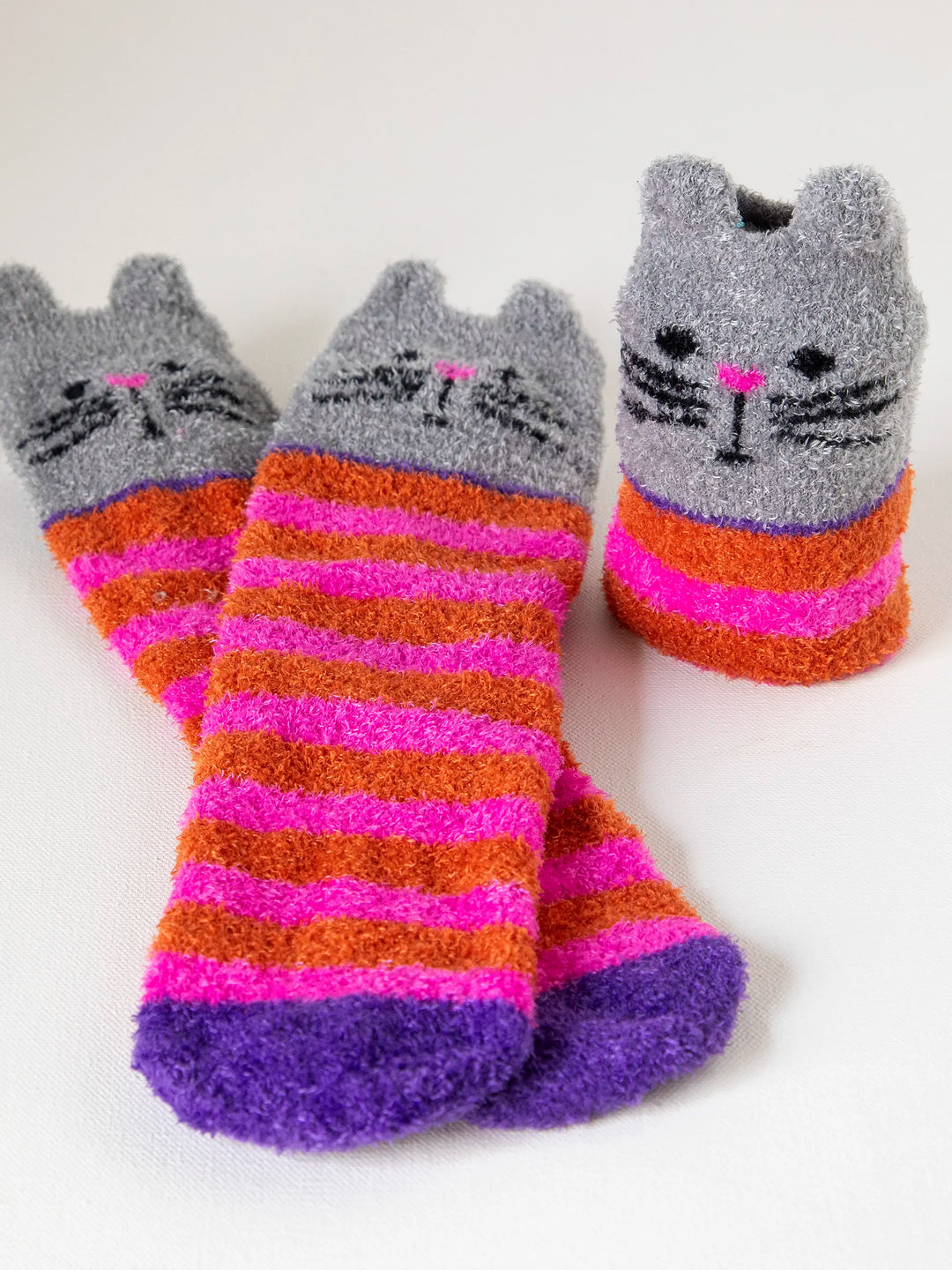 Cozy Socks - Grey Cat