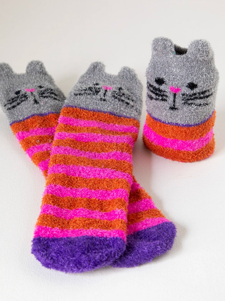 Cozy Socks - Grey Cat