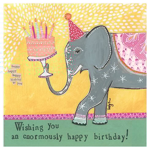 'Enormously Happy' Birthday Card