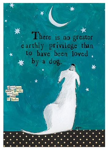 Loved By A Dog Pet Sympathy Card