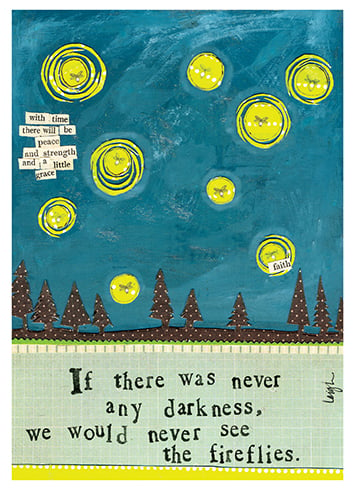 Fireflies Sympathy Card