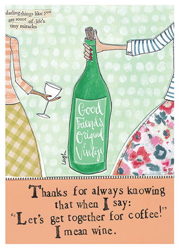 I Mean Wine Blank Card
