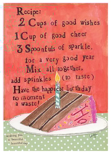 Recipe Birthday Card