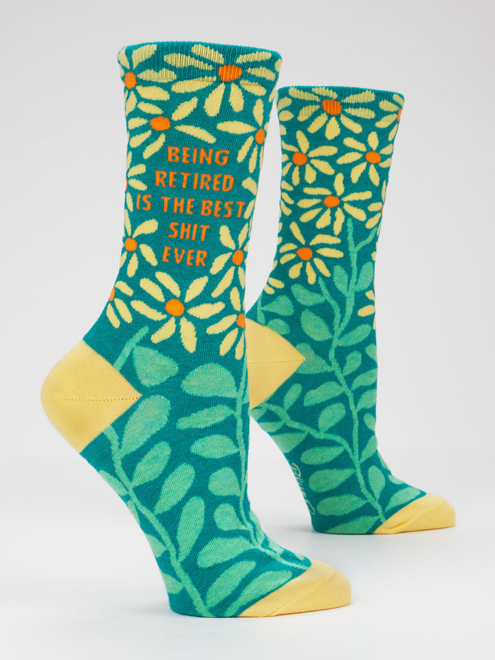 Being Retired Is The Best Shit Ever W-Crew Socks