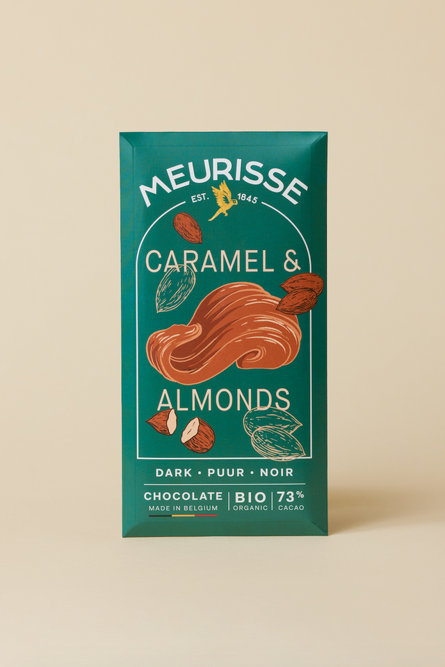 Caramel and Almonds Dark Chocolate Bar