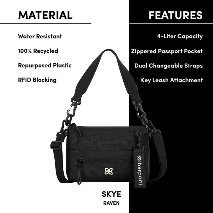 Skye Raven Shoulder/Crossbody Bag