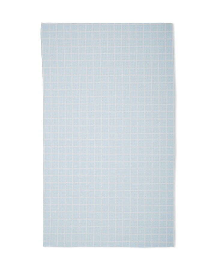 Summer Grid Blue Kitchen Tea Towel