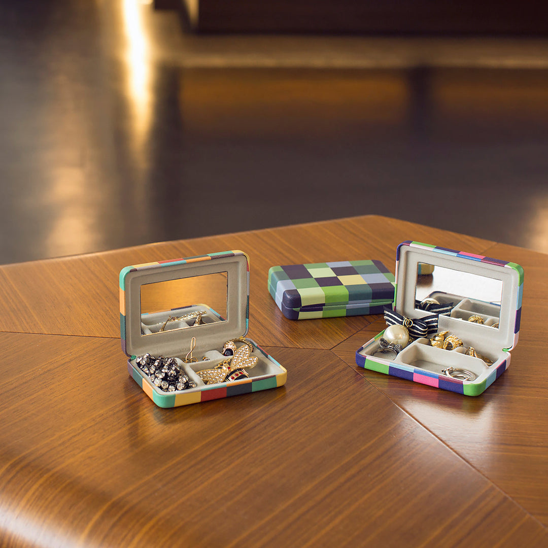 Plaid Portable Jewelry Case